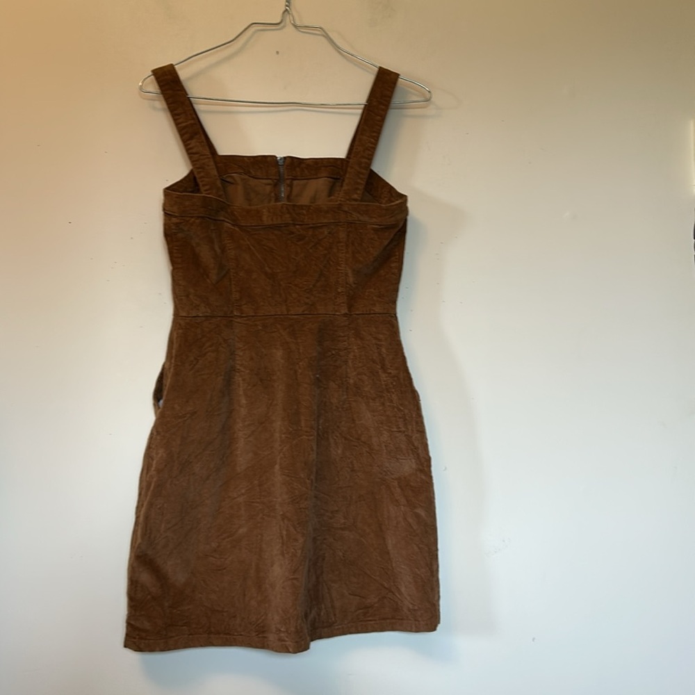 Hollister brown zip front corduroy mini jumper with front pockets size small - Picture 4 of 5